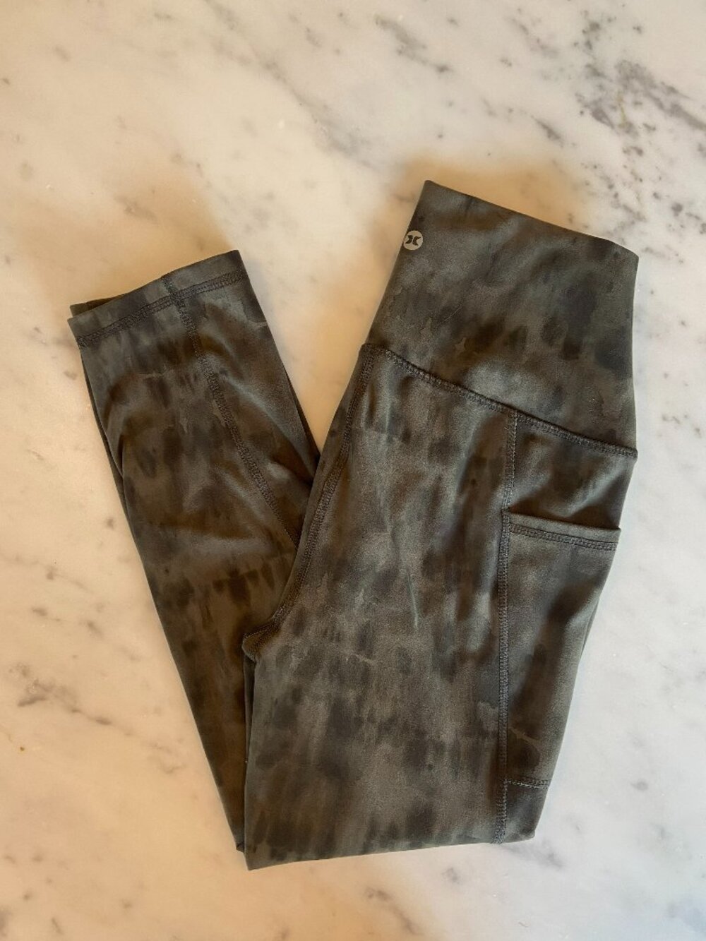 RBX Olvie Green and Black Athletic Leggings Size S